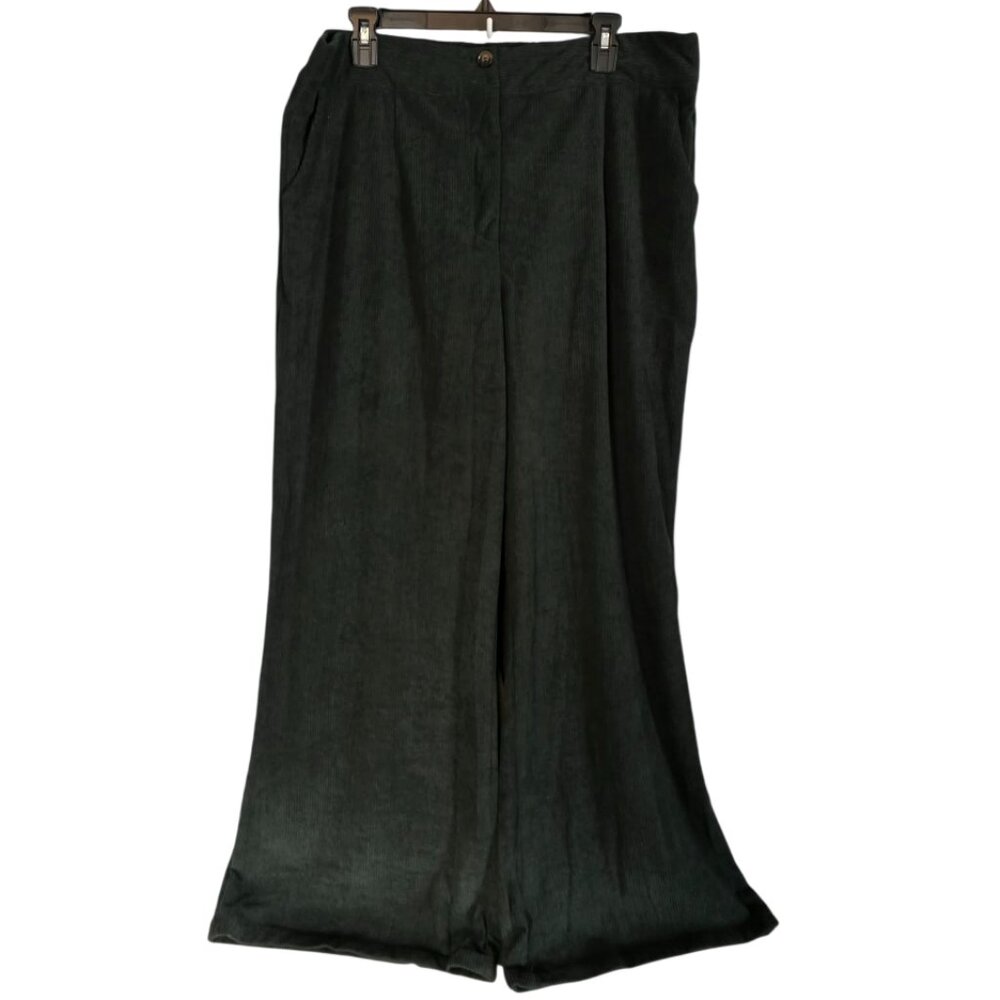 EUC Dark Green Corduroy Wide Leg Pants